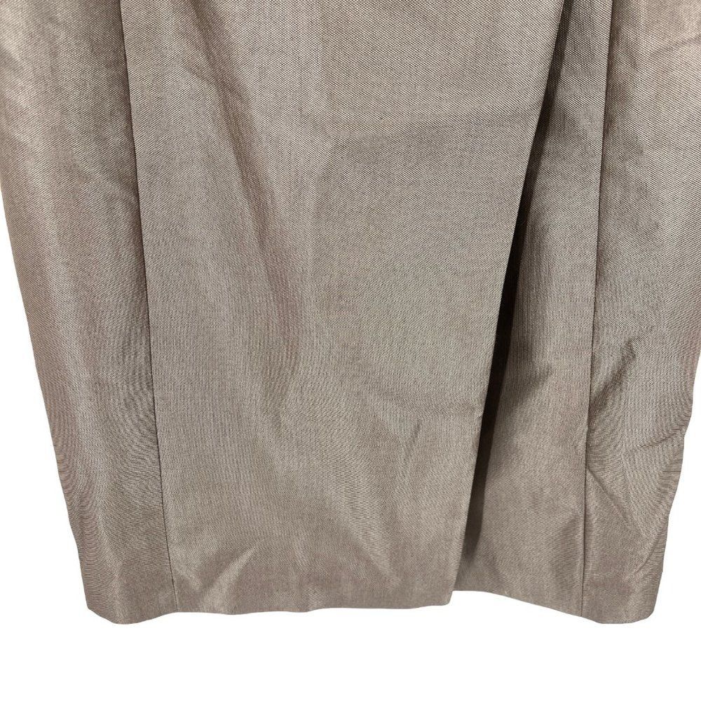 Calvin Klein Gold Brown Cap Sleeve Wrap Dress Size 4 Gold Bar Chic Edgy - Picture 7 of 16